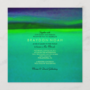 AURORA BOREALIS Bar Bat Mitzvah Invitación