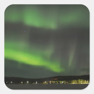 Aurora borealis en el pegatina del cielo