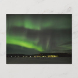 Aurora borealis en la postal del cielo