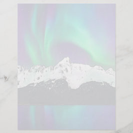 Aurora Borealis - Hoja de papel de 8,5" x 11"
