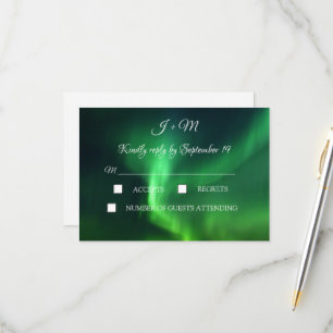 Aurora Borealis Northern Lights Stars Moderno RSVP