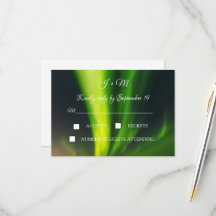 Aurora Borealis Northern Lights Stars Moderno RSVP