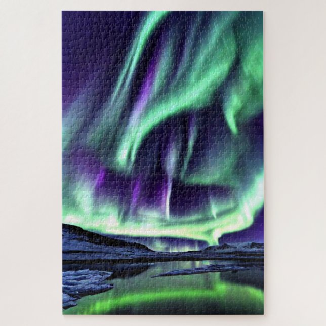Aurora Borealis rompecabezas del arte (Vertical)