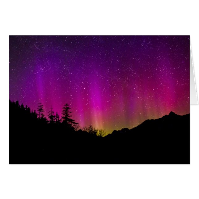 Aurora Borealis Starry Night Sky (Anverso (Horizontal))