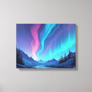 Aurora Tide – Lienzo de Arte Fluido Premium de 16"