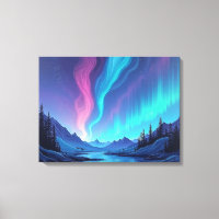 Aurora Tide – Premium 24"x18" Lienzo de Arte Fluid