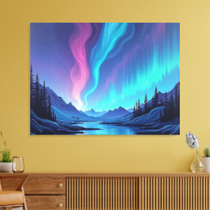 Aurora Tide – Premium 40"x32" Lienzo de Arte Fluid