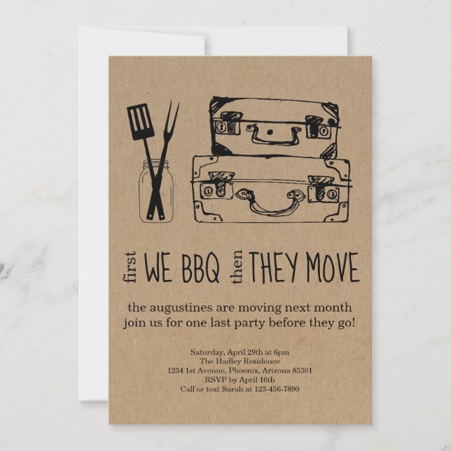Ausencia de la invitación de Fiesta BBQ (Anverso)