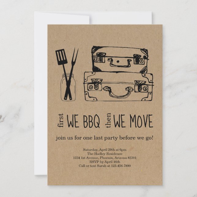 Ausencia de la invitación de Fiesta BBQ (Anverso)