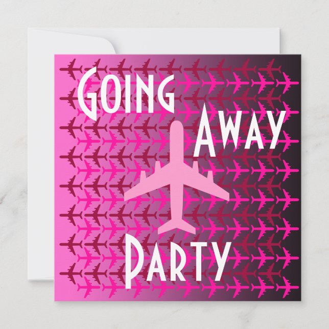 Ausencia del avión de la tarjeta de invitación de  (Anverso)