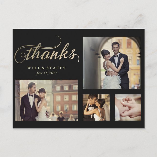 Ausente de tiempo gracias postal (Anverso)