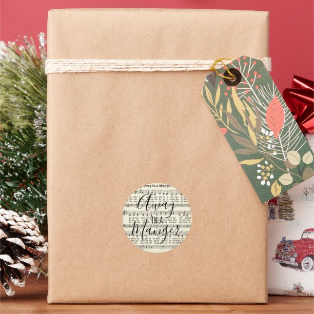 Ausente de un Pegatina redondo clásico (Vacaciones)