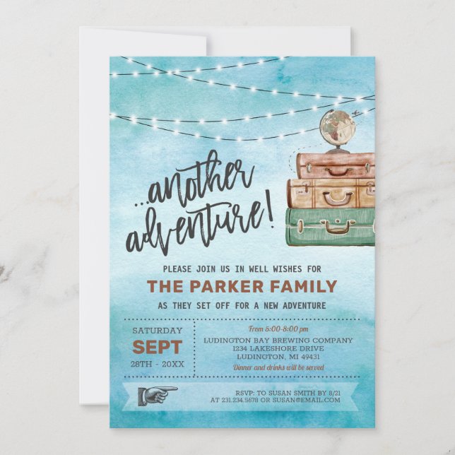 Ausente invitación de fiesta (Anverso)