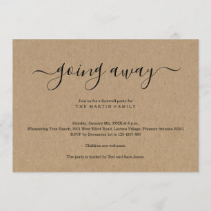 Ausente invitación de fiesta   Rustic Kraft