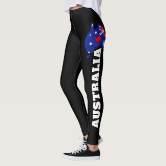 Aussie Australia Flag Leggings - Patriotic Wear