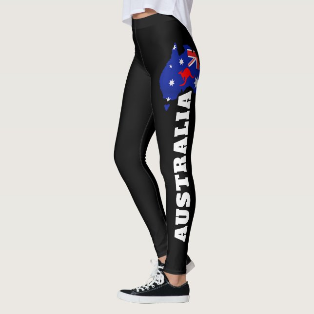 Aussie Australia Flag Leggings - Patriotic Wear (Izquierda)