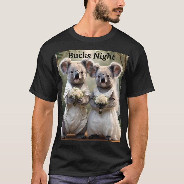Aussie Koala Boda del oso, camiseta nocturna de lo (Anverso)