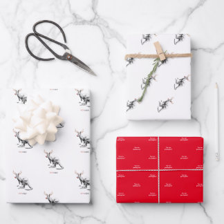 Aussie Rudolf Xmas de 3 hojas Funny Envoltura