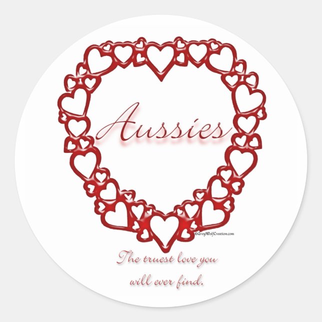 Aussie True Love - Pegatina (Anverso)