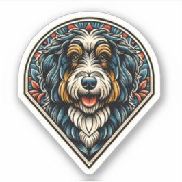 Aussiedoodle Vinyl Pegatina de perro impermeable