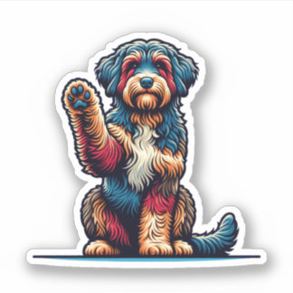 Aussiedoodle Vinyl Pegatina de perro impermeable