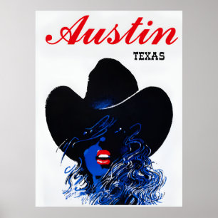 Austin, póster de viajes de Texas