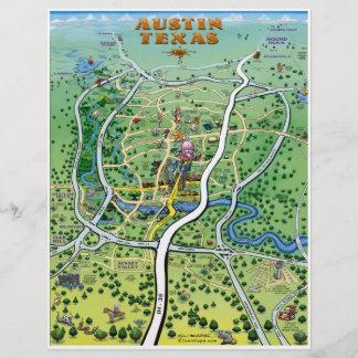 Austin Texas Personalizado Map Flyer