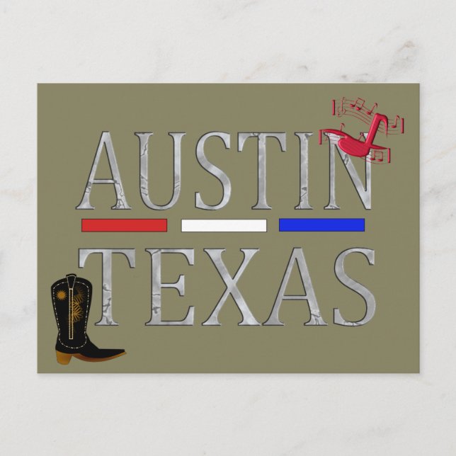 Austin Texas - postal (Anverso)