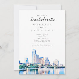 Austin Texas Skyline Bachelorette Party Invitación