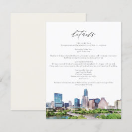 AUSTIN TEXAS Skyline Detalles Insertar tarjeta