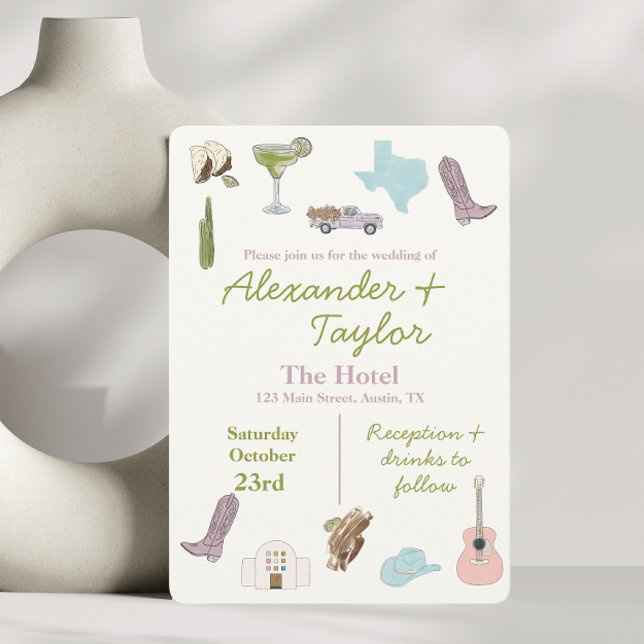 Austin, Texas Wedding Invitaciones (Subido por el creador)