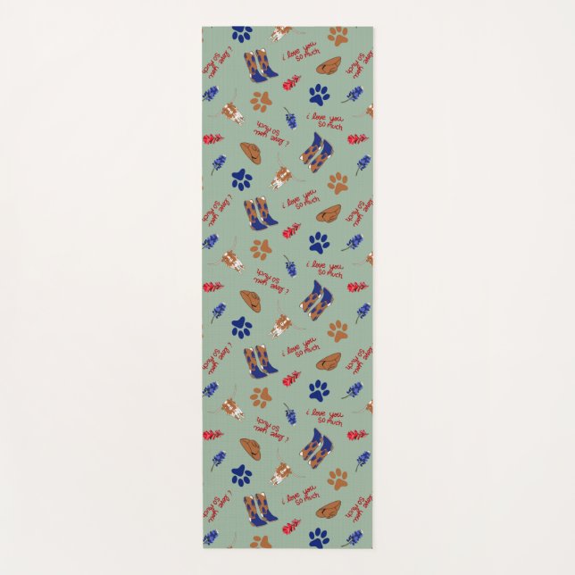 Austin Texas Yoga Mat - Te amo mucho - ATX (Anverso)