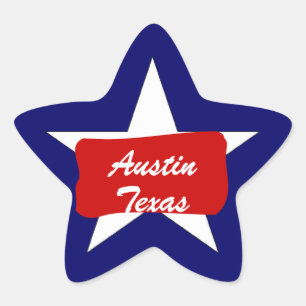 Austin TX Lone Star Lumaletas pegatina de viajes