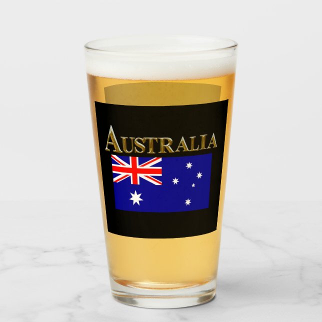 AUSTRALIA BEER GLASS (Anverso (lleno))