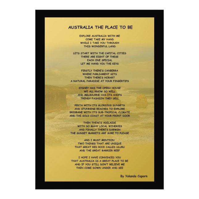 Australia: El lugar para la ampliación de la foto (Frente)