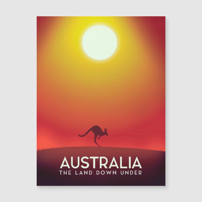 Australia " La tierra bajo abajo" impresión de vac (Anverso)