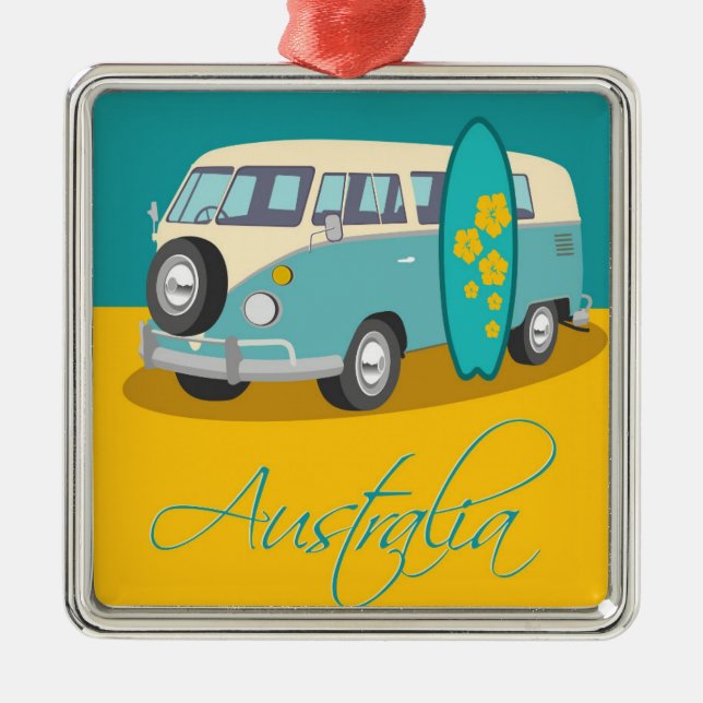 Australia: Ornamento Metalizado de viajes (Frente)