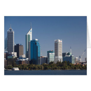 Australia, Perth, panorama urbano desde el río Swa