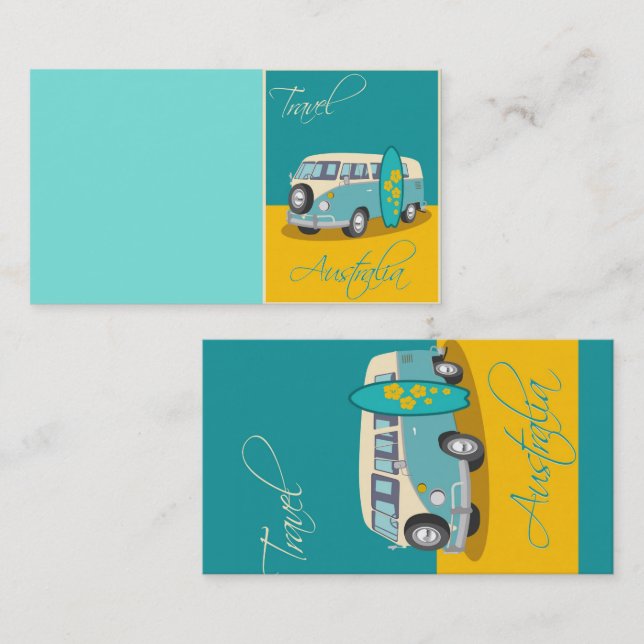 Australia: Tarjeta de visita de viaje (Anverso / Reverso)