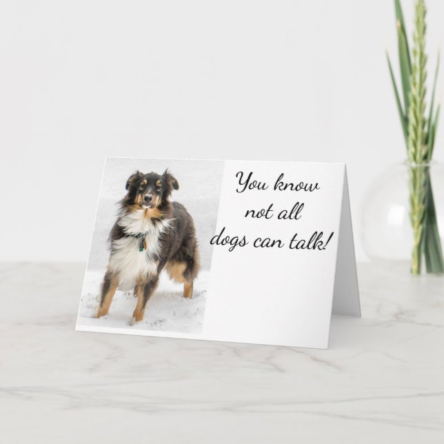 AUSTRALIAN SHEPHERD TE ENVÍA UNA TARJETA DE CUMPLE (Anverso)