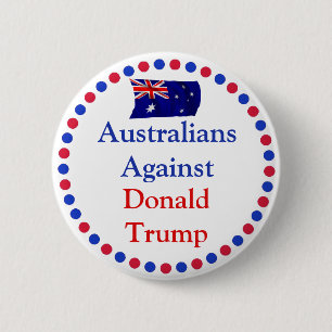 Australianos contra el botón Donald Trump