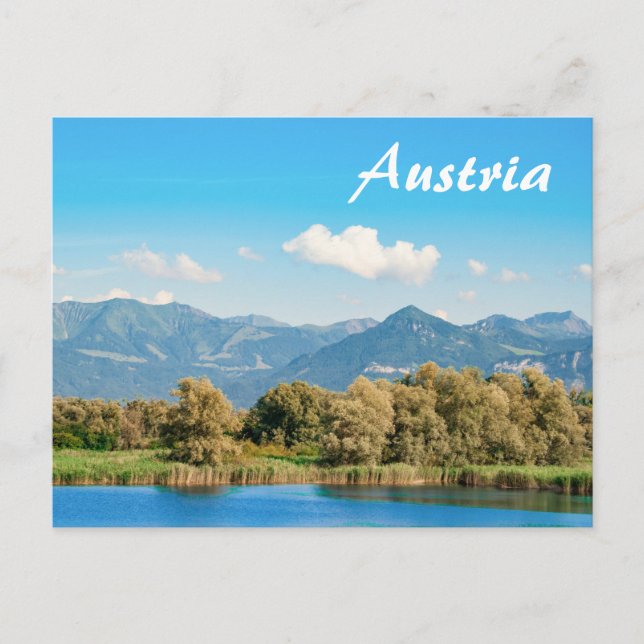 Austria Hermoso paisaje con la postal de los Alpes (Anverso)