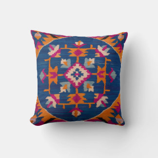 Auténtico azul kilim almohadas de alfombra turcas