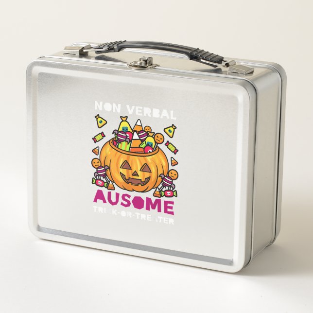 Autism ASD Awareness Halloween Trick No Verbal O (Anverso)