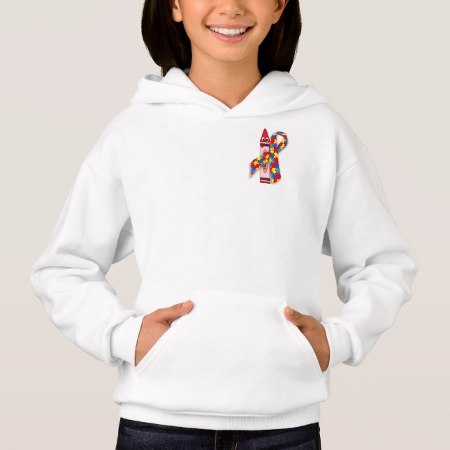 Autism Awareness Fleece #2 Zip Hoodie (Anverso)