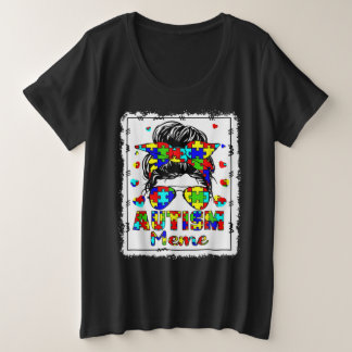 Autism Awareness Meme Life Messy Bun Bleached