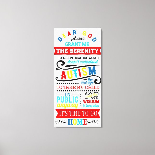 Autism Awareness Premium Lienzo envuelto (brillant (Anverso)