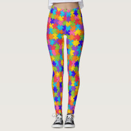Autism Awareness Puzzle Piece Leggings