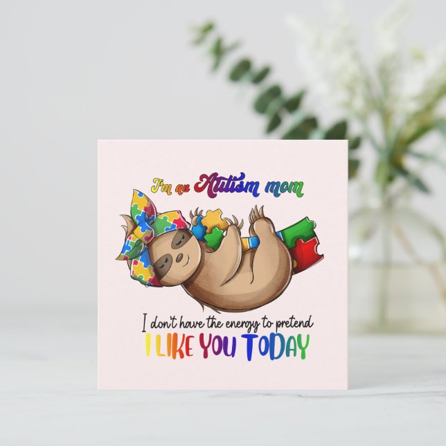Autism Mom - Sloth (Anverso de pie)