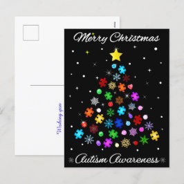 Autismo Árbol de Navidad de Snowflake